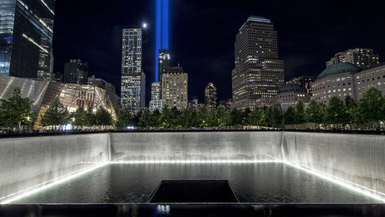 9/11 Memorial In Lights